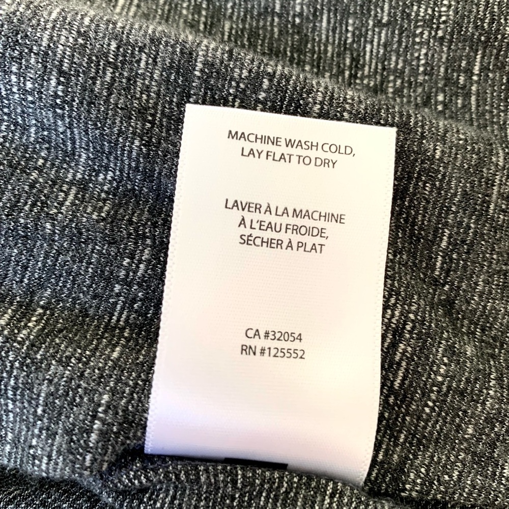 DOLAN T-SHIRT Marled Gray Skirt Asymmetrical Front Kick Pleat Set-In Waistband - Picture 9 of 10